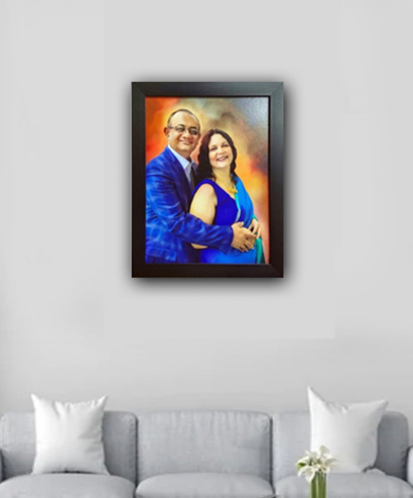 Couple Digital Art Photo Frame