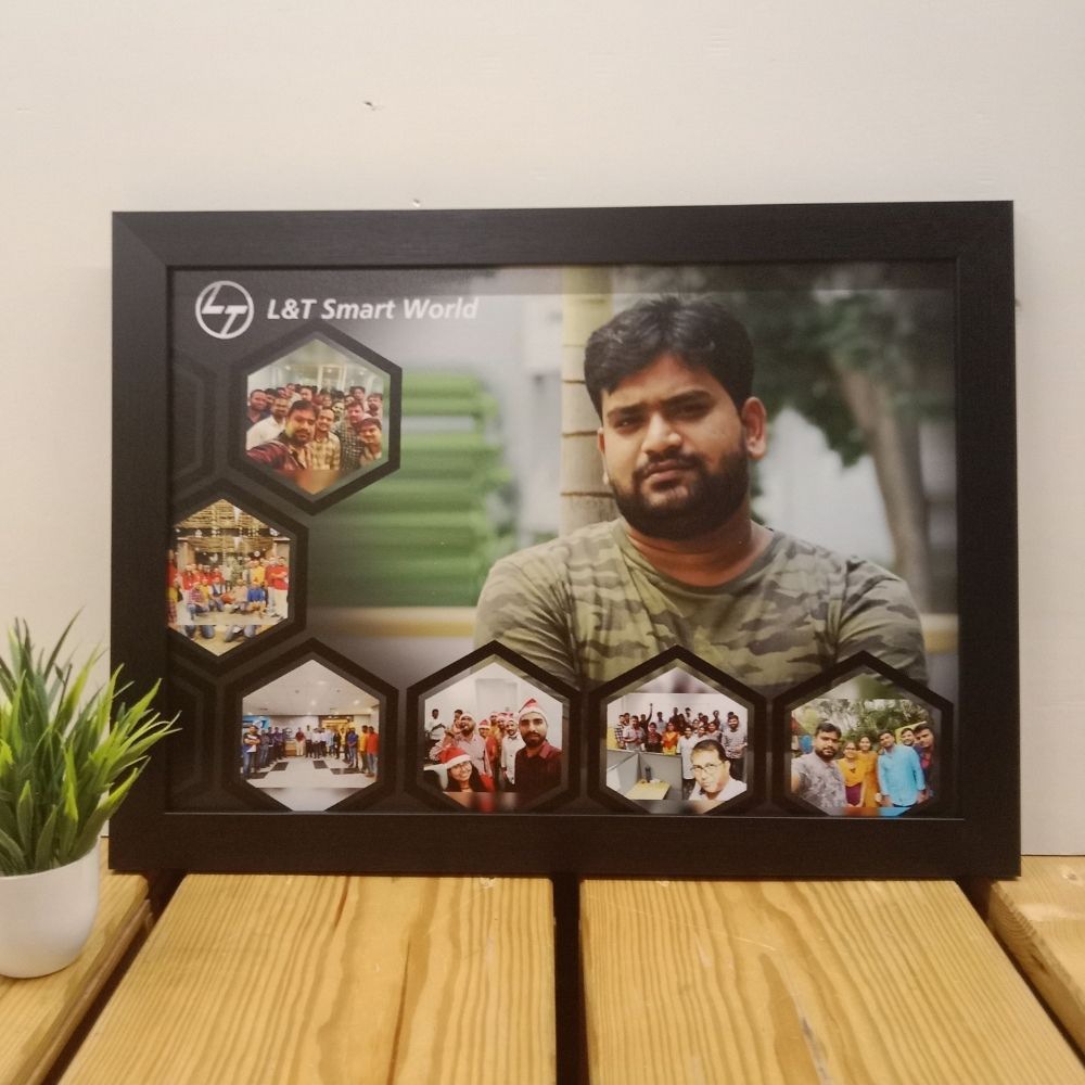 Collage photo frame for team member