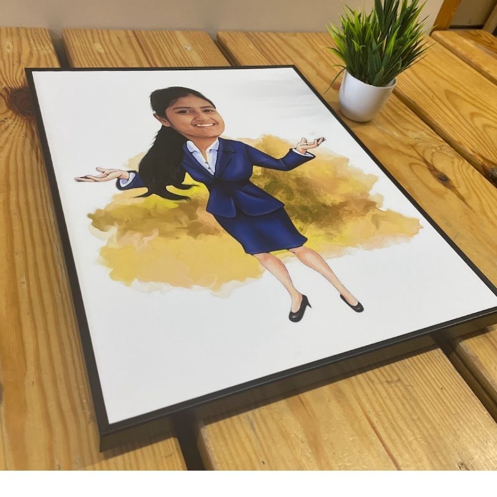 Corporate caricature photo frame